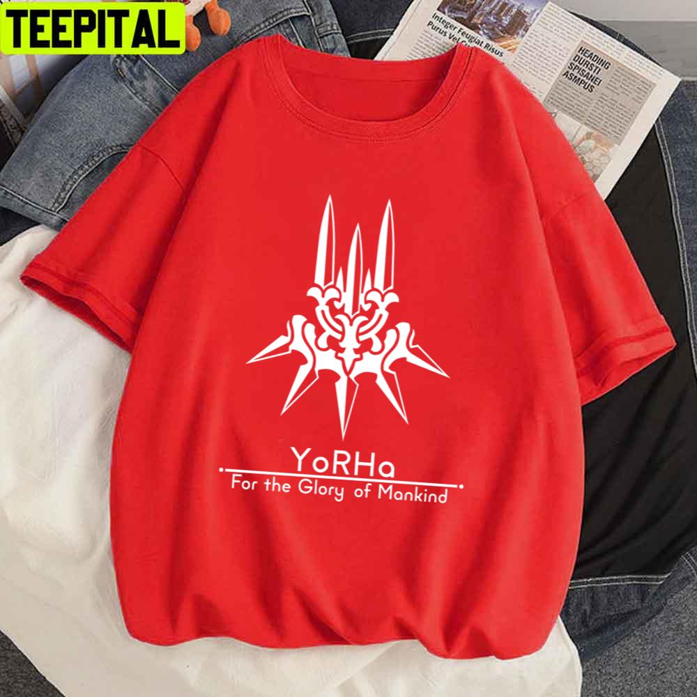 Yorha And Motto Black NieR Automata Unisex T-Shirt