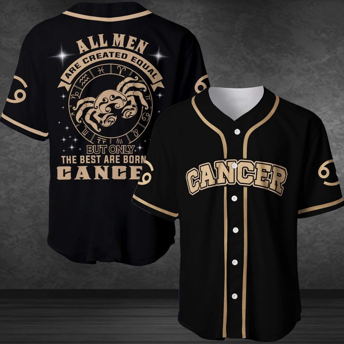 Zodiac The Best Are Born As Cancer 3d Personalized 3d Baseball Jersey 140621h