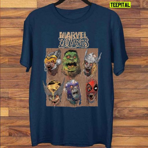 Zombies Group Shot Face Box Up Marvel What If Unisex T-Shirt