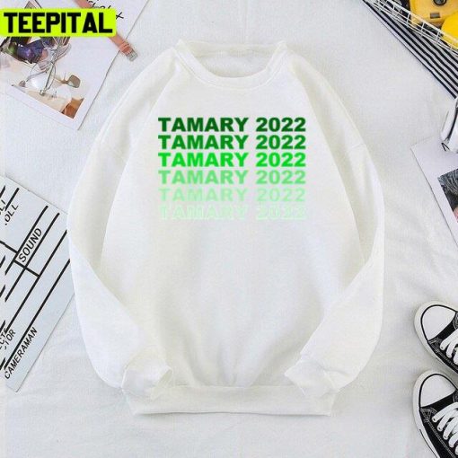 2022 Green Gradient Text Design Of Tamary Unisex T-Shirt