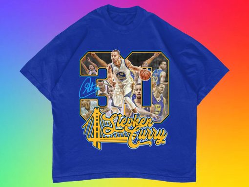 30 Stephen Curry Signature Golden State Bridge Basketball Unisex T-Shirt