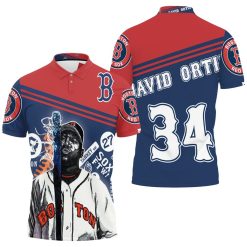 34 David Ortiz Boston Red Sox Polo Shirt All Over Print Shirt 3d T-shirt