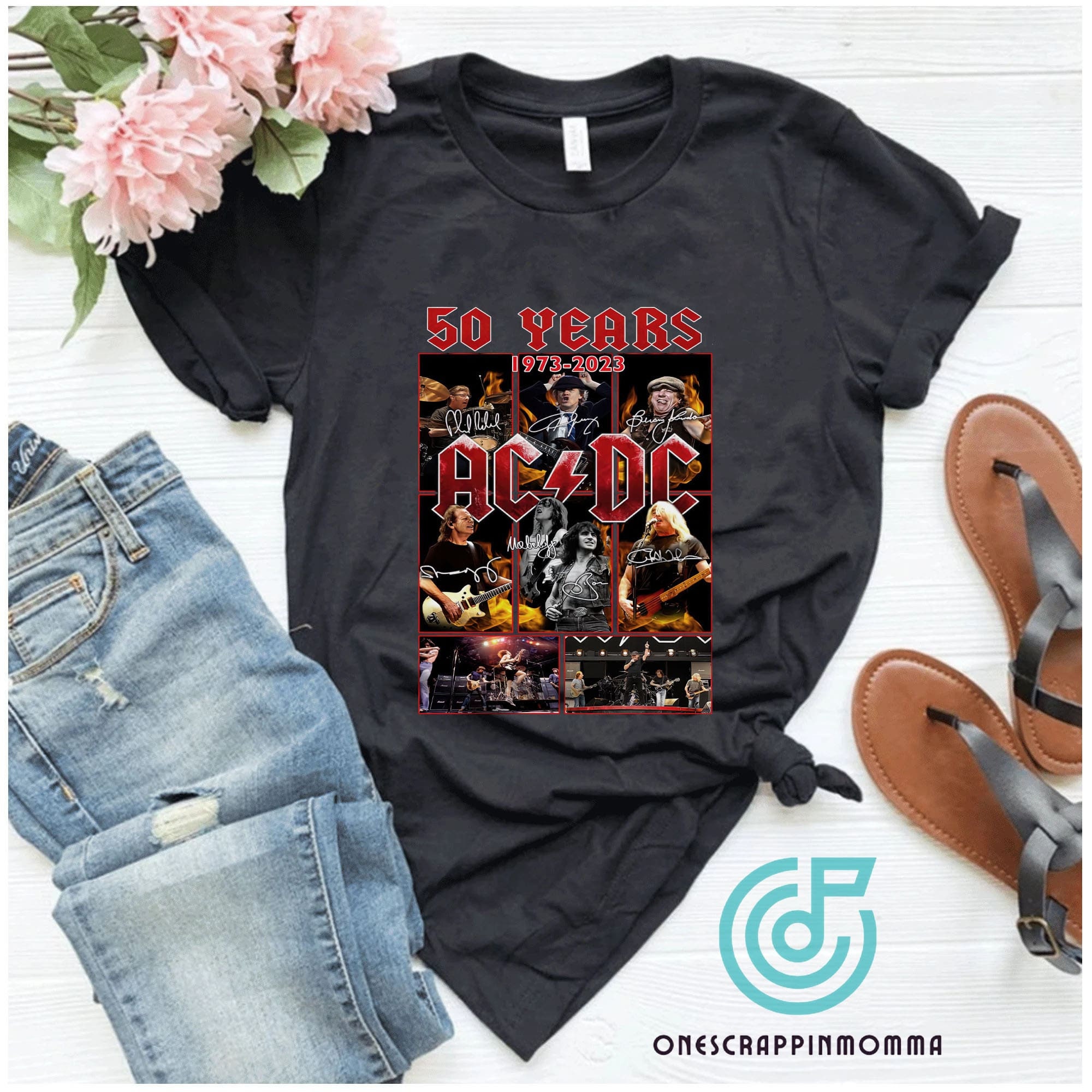 50 Years Anniversary 1973-2023 Acdc Rock Band Unisex T-Shirt