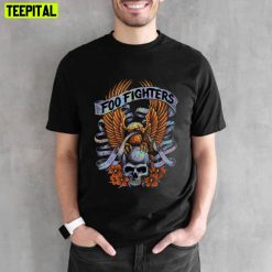 80s Skull Wings Vintagefoo Fighters Unisex T-Shirt