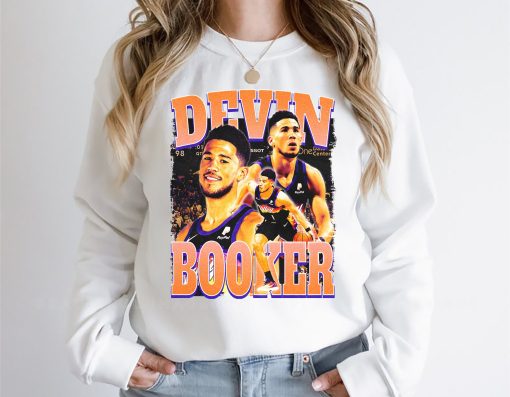 80s Vintage Design Devin Booker Phoenix Suns Basketball Unisex T-Shirt