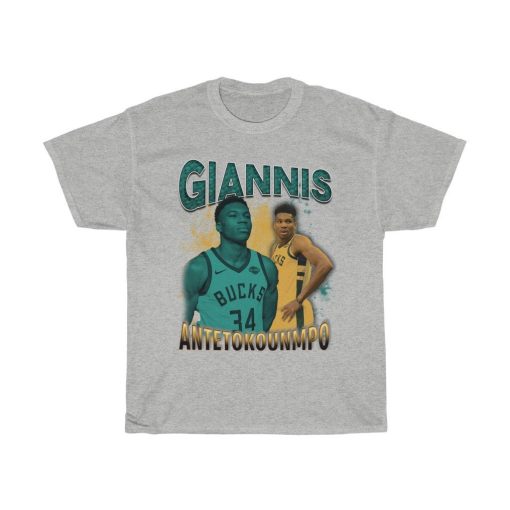 90’s Style Graphic Vintage Giannis Antetokounmpo Basketball Unisex T- Shirt