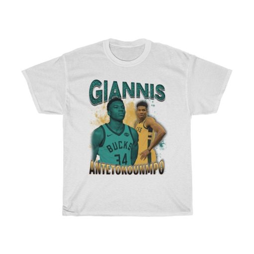 90’s Style Graphic Vintage Giannis Antetokounmpo Basketball Unisex T- Shirt