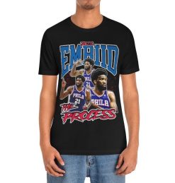 90s Vintage Joel Embiid The Process Philadelphia 76ers Basketball Unisex T-Shirt