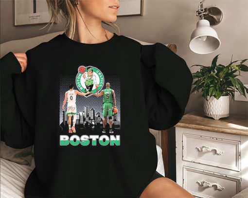 90’s Vintage Tatum And Garnett Boston Celtics Signatures Boston Celtics Basketball Unisex T-Shirt