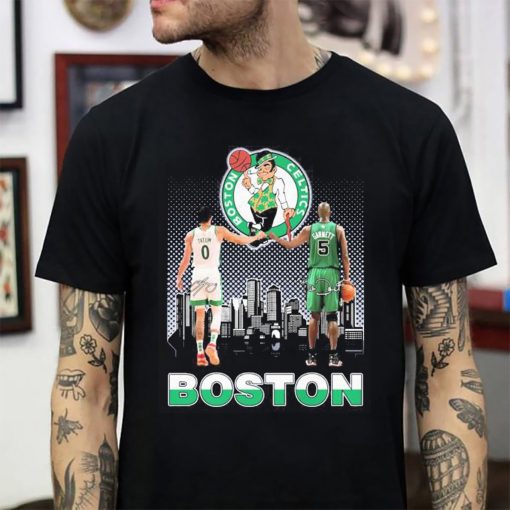 90’s Vintage Tatum And Garnett Boston Celtics Signatures Boston Celtics Basketball Unisex T-Shirt