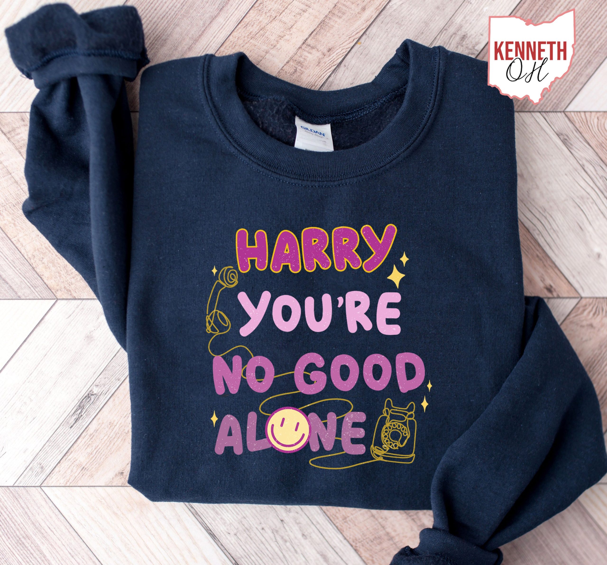 Colors Funny Retro Harry You're No Good Alone Harry Styles New Album Unisex T-Shirt