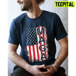 P&B Donald Trump USA Flag MAGA Unisex T-Shirt