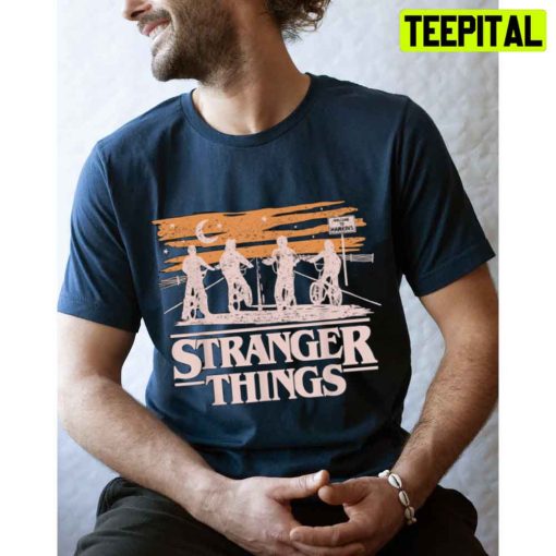 Stranger Things Movie Night Silhouettes Unisex T-Shirt