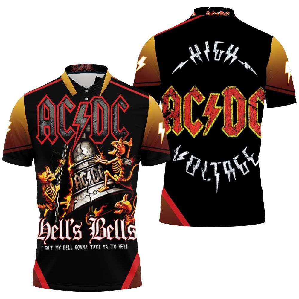Acdc Hell Bell Devil Skull Polo Shirt All Over Print Shirt 3d T-shirt