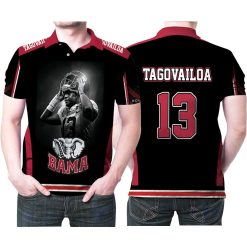 Alabama Crimson Tide Bama Tua Tagovailoa 13 Great Legend Player Football 3d Designed Allover Gift For Alabama Fans Polo Shirt