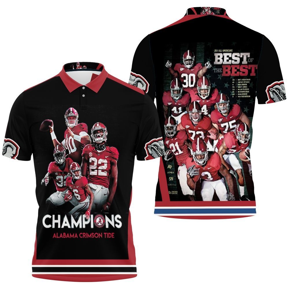 Alabama Crimson Tide Champions 1 Polo Shirt All Over Print Shirt 3d T-shirt