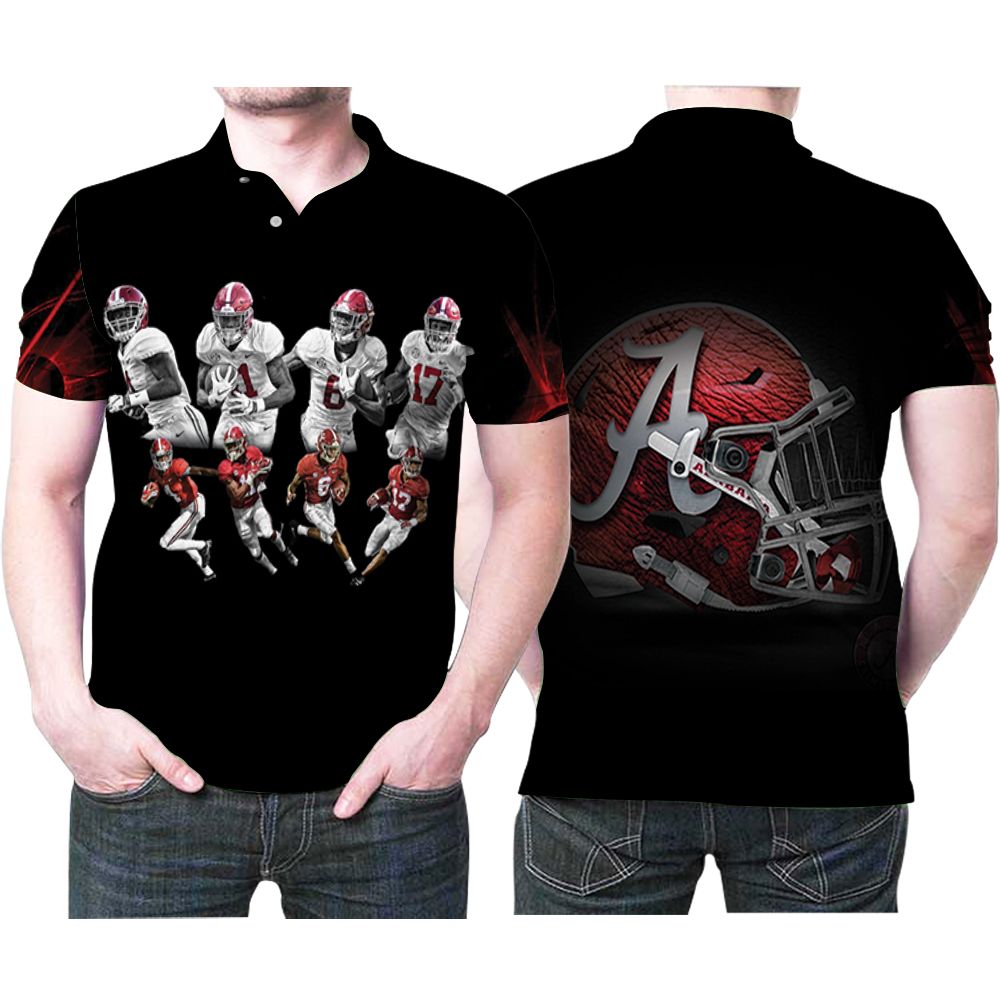 Alabama Crimson Tide Champions With Legends Players Helmet Logo 3d Designed Allover Gift For Alabama Fans Polo Shirt All Over Print Shirt 3d T-shirt