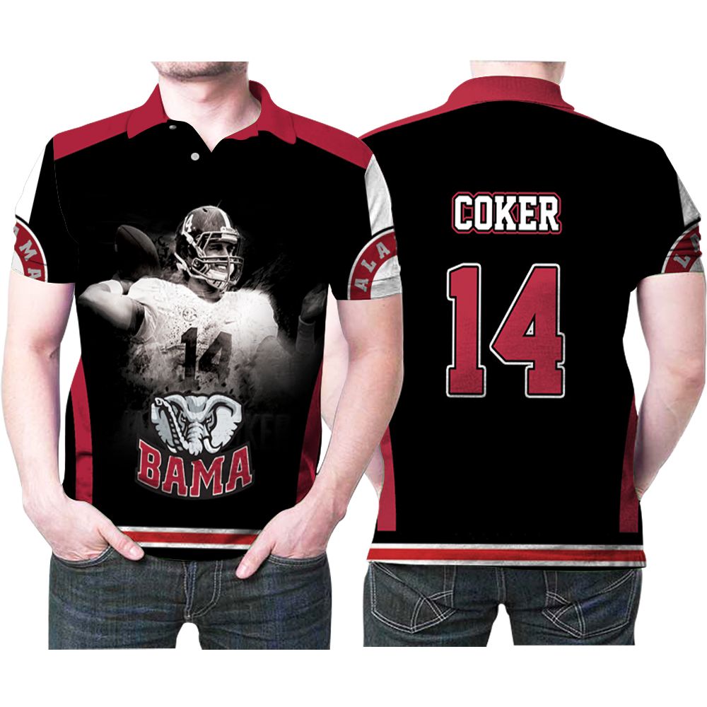 Alabama Crimson Tide Jake Coker 14 Legend Player Nfl American Football Team Gift For Alabama Fans Jake Coker Lovers Polo Shirt