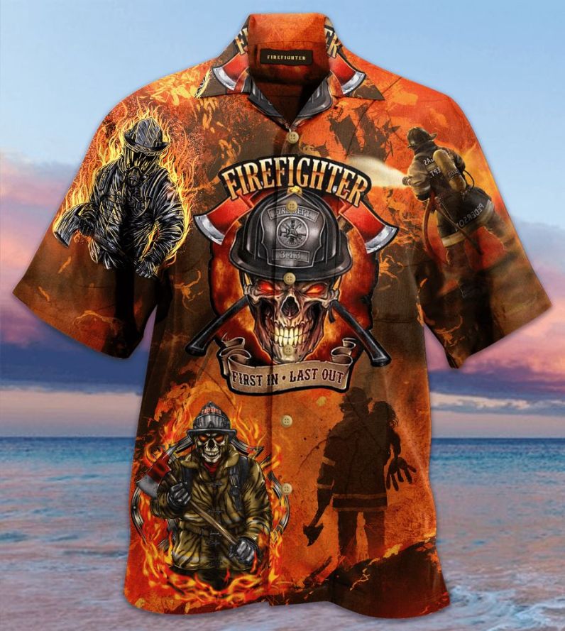 Amazing Courageous Firefighter Hawaiian Shirt HA33