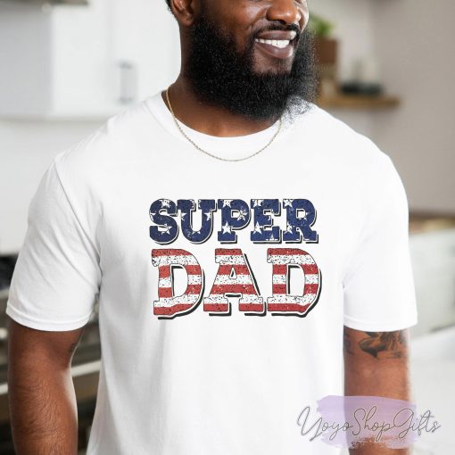 American Flag Dad Super Ða Father’s Day Vintage Unisex T-Shirt