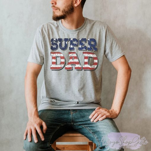 American Flag Dad Super Ða Father’s Day Vintage Unisex T-Shirt