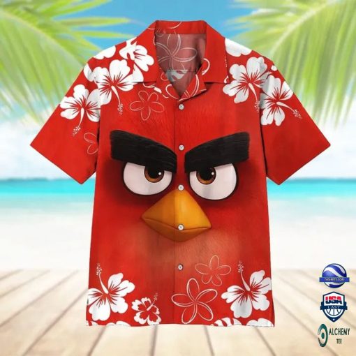 Angry red bird Hawaiian Shirt