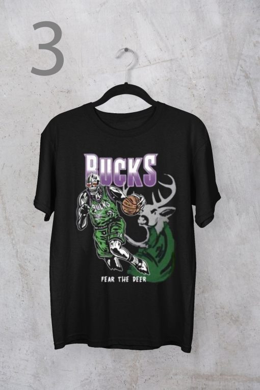 Art 80s Retro Vintage Milwaukee Bucks Basketball Unisex T-shirt