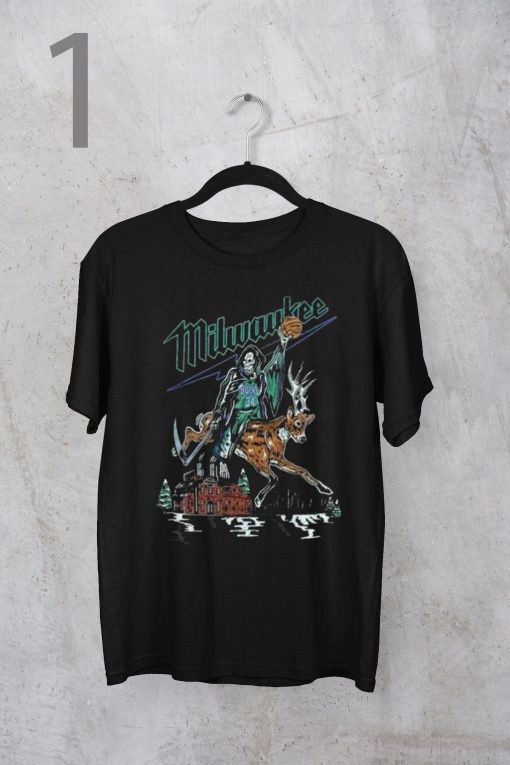 Art 80s Vintage Milwaukee Bucks Basketball Unisex T-shirt