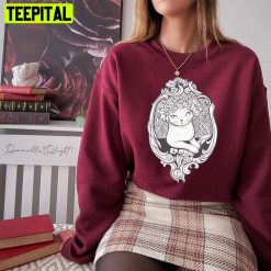 Art Deco Cat With Flowers Unisex Sweatshirt