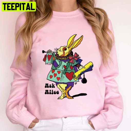 Ask Alice The White Rabbit Unisex T-Shirt