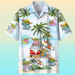 Baby Yoda Hawaiian Shirt Beach Short