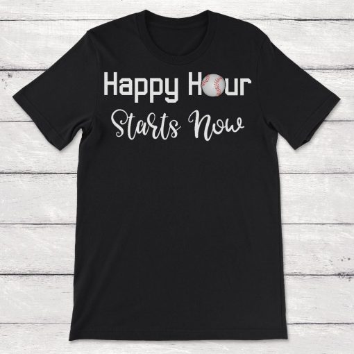 Baseball Happy Hour Starts Now Unisex T-Shirt