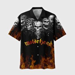 Beach Shirt Motorhead Black Skull Hawaiian Aloha Shirts HA33