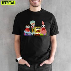 Big Eyed Spongebob Patrick Squidward And Mr. Krabs Unisex T-Shirt