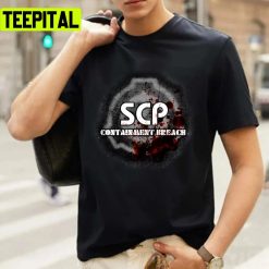 Black Design Scp Containment Breach Logo Unisex T-Shirt