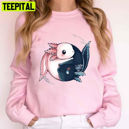 Black Pink Axolotls Unisex T-Shirt