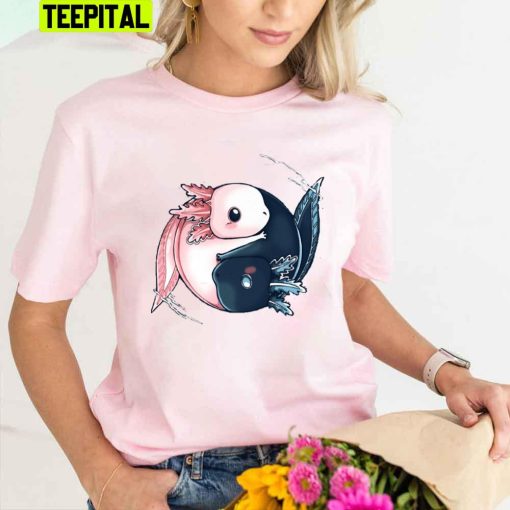 Black Pink Axolotls Unisex T-Shirt