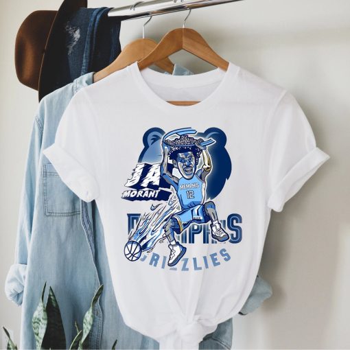 Blue Graphic Style JA Morant NBA Memphis Grizzlies Basketball Unisex T-Shirt