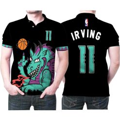 Brooklyn Nets Kyrie Irving #11 Nba Basketball Team Logo New Arrival Black 2020 3d Designed Allover Gift For Nets Fans Polo Shirt