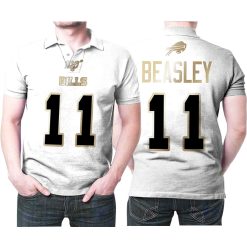 Buffalo Bills Cole Beasley #11 Nfl White 100th Season Golden Edition Jersey Style Gift For Bills Fans Polo Shirt All Over Print Shirt 3d T-shirt