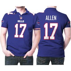 Buffalo Bills Josh Allen 17 Great Player Nfl Game Royal Jersey Jersey Style Gift For Bills Fans Polo Shirt All Over Print Shirt 3d T-shirt