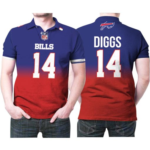 Buffalo Bills Stefon Diggs #14 Great Player Nfl American Football Team Royal Color Crash 3d Designed Allover Gift For Bills Fans Polo Shirt