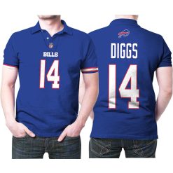 Buffalo Bills Stefon Diggs #14 Nfl Legend Player American Football Game Royal 3d Designed Allover Gift For Bills Fans Polo Shirt