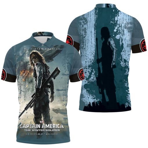 Captain America And The Winter Soldier Avengers Polo Shirt All Over Print Shirt 3d T-shirt