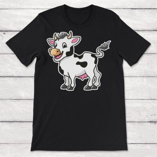 Cartoon Cow Illustration Unisex T-Shirt