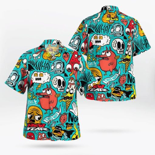 Cartoon Monster Hawaiian Shirt 1 PK12