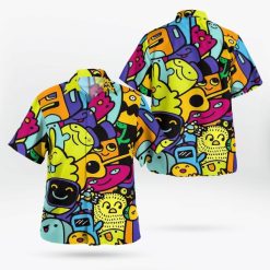 Cartoon Monster Hawaiian Shirt PK12