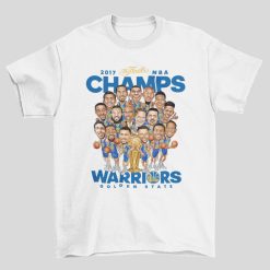 Cartoon Vintage 2017 Champs Golden State Warriors Caricatures 90’s Graphic Unisex T-Shirt