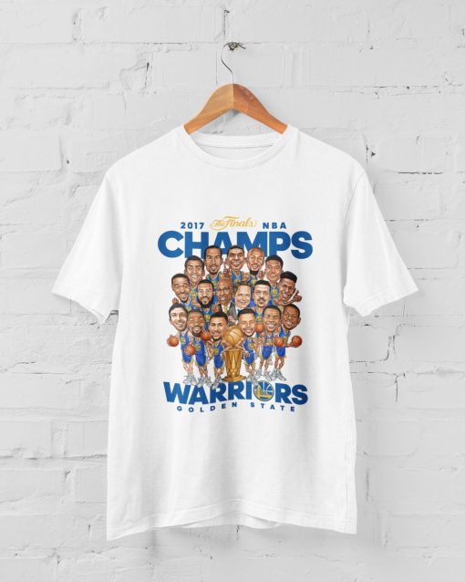 Cartoon Vintage 2017 Champs Golden State Warriors Caricatures 90’s Graphic Unisex T-Shirt