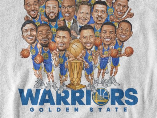 Cartoon Vintage 2017 Champs Golden State Warriors Caricatures 90’s Graphic Unisex T-Shirt